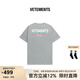 VETEMENTS經(jīng)典可樂(lè )T 夏季新款100%純棉輕奢高檔端短袖T恤男女士寬松半袖 中灰 S
