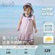 戴維貝拉（DAVE＆BELLA）【庫洛米聯(lián)名】兒童裙子2025夏裝薄款女童海軍領(lǐng)連衣裙寶寶polo裙 紫粉色【現(xiàn)貨】 120 cm（建議身高110-120cm）