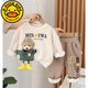 G.DUCKKIDS男寶寶加絨衛衣套裝一體絨秋冬2024新款春秋裝衣服兒童時(shí)尚帥氣潮 卡其色 XL帽子小熊套裝   加絨  80 身高70-80厘米1-2歲