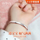 唯一（Winy）寶寶銀手鐲嬰兒9999足銀一對(duì)銀鐲子兒童銀飾新生兒滿月禮物