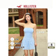 HOLLISTER25夏季新款辣妹兩穿吊帶抹胸露肩連衣裙女裝KI359-5247 暮藍(lán)色 S (165/88A)標(biāo)準(zhǔn)版