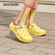 斯凱奇（Skechers）怪獸泡泡鞋新款女鞋外穿洞洞鞋透氣涼鞋111581 亮黃色/YEL 38
