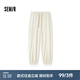 森馬（Semir）休閑褲女肌理束腳八分褲簡約時(shí)尚夏小個(gè)子女士華夫格衛(wèi)褲百搭 奶白10501 L