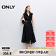 ONLY2025春季新款氣質(zhì)淑女風(fēng)中長裙無袖襯衫連衣裙女|125107046 H1Z黑色 XS