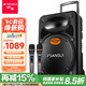 山水（SANSUI） A15-66 15英寸廣場舞音響 便攜式戶外音響大功率移動藍牙戶外舞臺音響拉桿音箱帶麥克風 旗艦版（拉桿音箱+2個話筒）