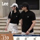 Lee標(biāo)準(zhǔn)版防曬紫外線刺繡logo涼感短袖男女同款情侶polo衫休閑潮 黑色 L