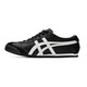 Onitsuka Tiger鬼塚虎同款復古男女低幫情侶鞋輕便皮面帆布鞋舒適休閑鞋一腳蹬鞋 黑白色 42.5