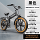 正步（ZB）20寸折疊電動(dòng)自行車(chē)成年人代步助力車(chē)新款超輕變速男女電瓶車(chē) 10容量/黑色 約30-40KM 48V 10Ah
