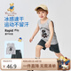 Classic Teddy男童套裝兒童背心短褲兩件套中小童裝輕薄透氣運(yùn)動(dòng)服夏 深灰 110 