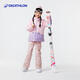 迪卡儂兒童輕薄棉服冬裝加厚棉衣外套KIDK粉色8歲-4663979
