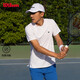 威爾勝（Wilson）官方2025夏季新款男士DAILY網(wǎng)球服運動訓練抗菌短袖T恤 亮白色-WM20059512WTA M /175/96A