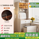 雄蕊實(shí)木梳妝臺(tái)臥室中古風(fēng)化妝桌小戶型床頭桌柜一體收納置物柜 白色70cm實(shí)木妝臺(tái)+USB插座+妝凳 【包安裝】