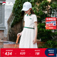FILA斐樂童裝兒童連衣裙2025年夏季新款網(wǎng)球裙女童大小童運(yùn)動(dòng)裙子 標(biāo)準(zhǔn)白-WT 165