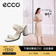 愛步（ECCO）涼鞋女 25年夏季新款方頭一字帶優(yōu)雅女士單鞋高跟涼鞋 雕塑233303 石灰色23330301378 36