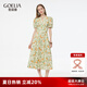 歌莉婭連衣裙女出游穿搭2025新款夏日多巴胺絕美小裙子1E5C4K690 8CD夏夢金橘 M
