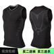 貴嬌兒（GUIJIAOER）夏季健身服男專(zhuān)業(yè)運動(dòng)緊身上衣速干彈力短袖透氣排汗跑步籃球訓練T恤壓縮衣 精英黑背心 XL/175-180高  135-155斤