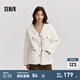 森馬（Semir）外套女中長(zhǎng)款仿兔毛V領(lǐng)落肩時(shí)尚2024冬氣質(zhì)寬松夾克復(fù)古 白色調(diào)00311 175/96A/XXL