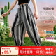 ASK JUNIOR線下同款女童褲子夏裝兒童波點滿印燈籠褲防蚊褲 黑色 170 