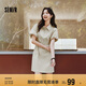 森馬（Semir）連衣裙女翻領(lǐng)燈籠袖休閑風(fēng)2025夏季防曬收腰短裙戶外109325114027