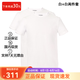阿瑪尼（Armani）短袖t恤衫棉質(zhì)圓領(lǐng)純色打底衫鷹頭圓領(lǐng)內(nèi)衣修身情侶2件套男裝 111647CC72204710白白 S (86) 推薦體重110-130斤