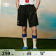 茵寶（Umbro）官方運(yùn)動(dòng)短褲復(fù)古百搭松緊帶夏季新款男款防潑水五分褲 凝眸黑 L