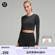 lululemon丨Ebb to Street 女士運(yùn)動長袖 T 恤 LW3DZNS 黑色 S /6