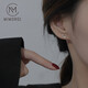 米蔓（MIMORE）S999足銀心形耳釘女時(shí)尚潮流高級(jí)感氣質(zhì)耳飾養(yǎng)耳洞睡覺(jué)免摘防堵