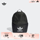 adidas adicolor簡約通勤運動雙肩背包書包男女阿迪達(dá)斯三葉草 黑色 NS