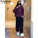 啄木鳥(niǎo)（TUCANO）秋裝搭配一整套時(shí)尚25新款女裝套裝衛衣大尺碼休閑時(shí)髦洋氣兩件套 紫色套裝 XL (建議115斤-130斤)