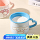 川島屋（KAWASIMAYA）馬克杯陶瓷兒童杯子喝水杯可愛牛奶杯 藍(lán)色玉桂狗350ml