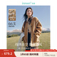 茵曼（INMAN）100%羊毛美拉德雙面呢外套2024冬女裝新款洋氣高級(jí)感毛呢大衣上衣 咖啡色 S