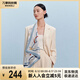萬事利2025新款桑蠶絲真絲絲巾女禮物雙面印花中方巾-璀璨之鏈