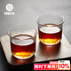 Hero日式錘紋杯透明玻璃咖啡杯耐高溫茶杯防滑水杯手沖咖啡杯（單只）