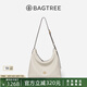 BAGTREE包包樹圖南植鞣皮hobo女包2025年新單肩斜挎包通勤餃子包七夕禮物 皎月白-中號(hào) 高級(jí)小眾