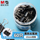 晨光（M&G）【超級(jí)爆款】文具6#15mm 60只/罐 黑色長(zhǎng)尾夾 小號(hào)金屬票據(jù)夾 Eplus系列辦公用品燕尾夾ABS916NG
