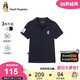 暇步士（Hush Puppies）童裝男童短袖polo衫中大童速干T恤兒童運(yùn)動上衣 藏藍(lán)  170 