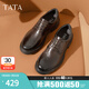 他她（TATA）商務(wù)正裝皮鞋男士軟底真皮高幫工裝鞋2024秋新款MFD01CM4 棕色 41