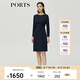 PORTS寶姿秋冬新品女裝優(yōu)雅長袖中長連衣裙ALM9N011NWQ08 丈青-2 XS (2)