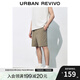 UR2025夏季新款男裝時(shí)尚休閑百搭松緊腰抽繩短褲UMM650013 綠卡其 30