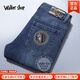 Walker Shop高端品牌春秋季修身高檔男士牛仔褲潮牌刺繡潮流藍(lán)色牛仔褲 深藍(lán)色 30