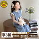 G.DUCKKIDS小黃鴨女童夏裝牛仔套裝2025新款兒童闊腿褲兩件套寶寶夏季衣服 淺藍色 110 (建議98-105cm 3-4周歲）