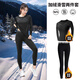 昇億速干緊身衣女滑雪保暖內(nèi)衣跑步瑜伽運(yùn)動健身服套裝吸汗加絨冬季 科幻兩件套（加絨） L（建議110-130斤）
