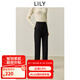 LILY通勤神褲2025夏新款職業(yè)百搭顯瘦高腰九分煙管褲西裝休閑褲女 510黑 XL