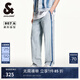 杰克·瓊斯（JACK&JONES）夏季時(shí)尚簡約百搭流行潮男士淺藍(lán)色撞色水洗牛仔褲男裝225132040 C42淺牛仔藍(lán) 常規(guī) 32 175 W32/L32