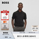 BOSS博斯【七夕節(jié)禮物】【男女同款 100%棉珠地布】休閑短袖Polo衫 001-黑色 M