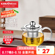 金灶（KAMJOVE）玻璃泡茶壺飄逸杯 茶道杯茶水分離杯 迷你玻璃茶壺過濾內(nèi)膽茶具 AM-713/150毫升