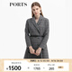 PORTS寶姿女裝秋冬新品女裝長袖中長連衣裙ALL9D038LFQ049 黑色格子 S (4)
