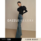 DAZZLE×ELLERY地素藍(lán)色牛仔褲春夏裝新款復(fù)古摩登喇叭褲女 藍(lán)色 S