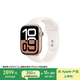 Apple/蘋果 Watch Series 10智能手表蜂窩款46毫米玫瑰金色鋁金屬表殼淡桃粉色運(yùn)動(dòng)型表帶S/M MWYM3CH/B