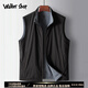 Walker Shop馬甲外套男立領(lǐng)春季新款【雙面可穿】輕奢商務(wù)休閑坎肩背心上衣男 黑色 2XL (185) 【建議155-170斤】